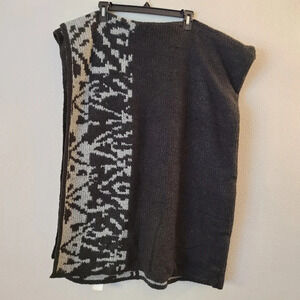 Prana Alberta Black & Gray Sweater Throw Blanket